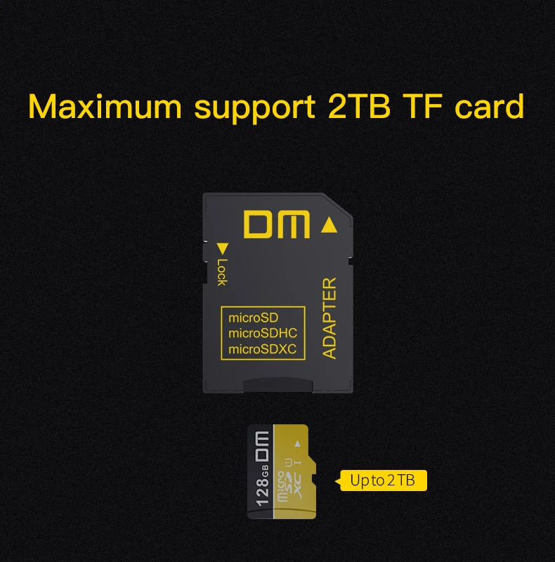 DM SD карта памяти адаптер SD2.0 comptabile с microSD microSDHC microSDXC класс 10 высокоскоростной порт максимальная емкость до 2 ТБ