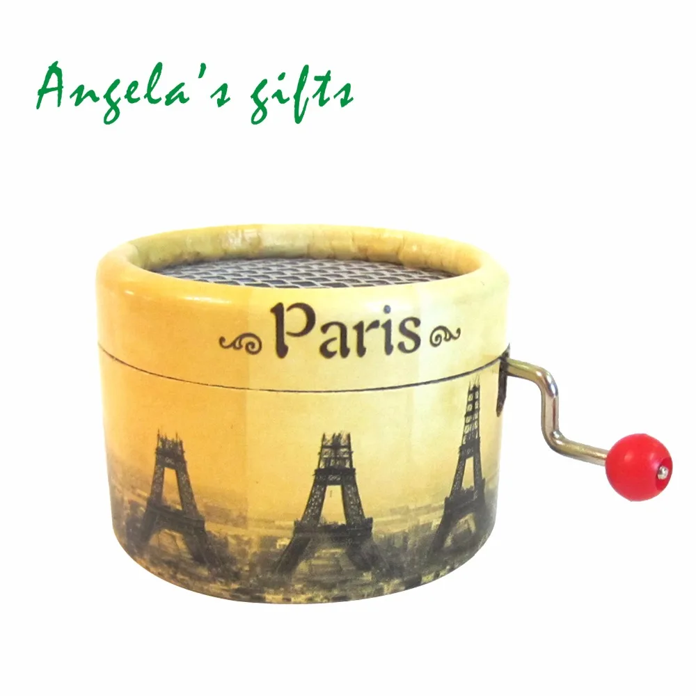 Ручная музыкальная шкатулка круглая коробка из картона кинематографическая