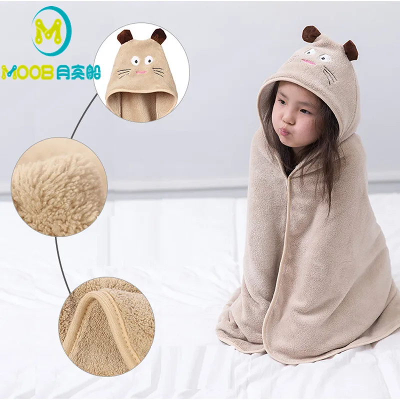 Детское полотенце из берберского флиса Детские Банные халаты для маленьких