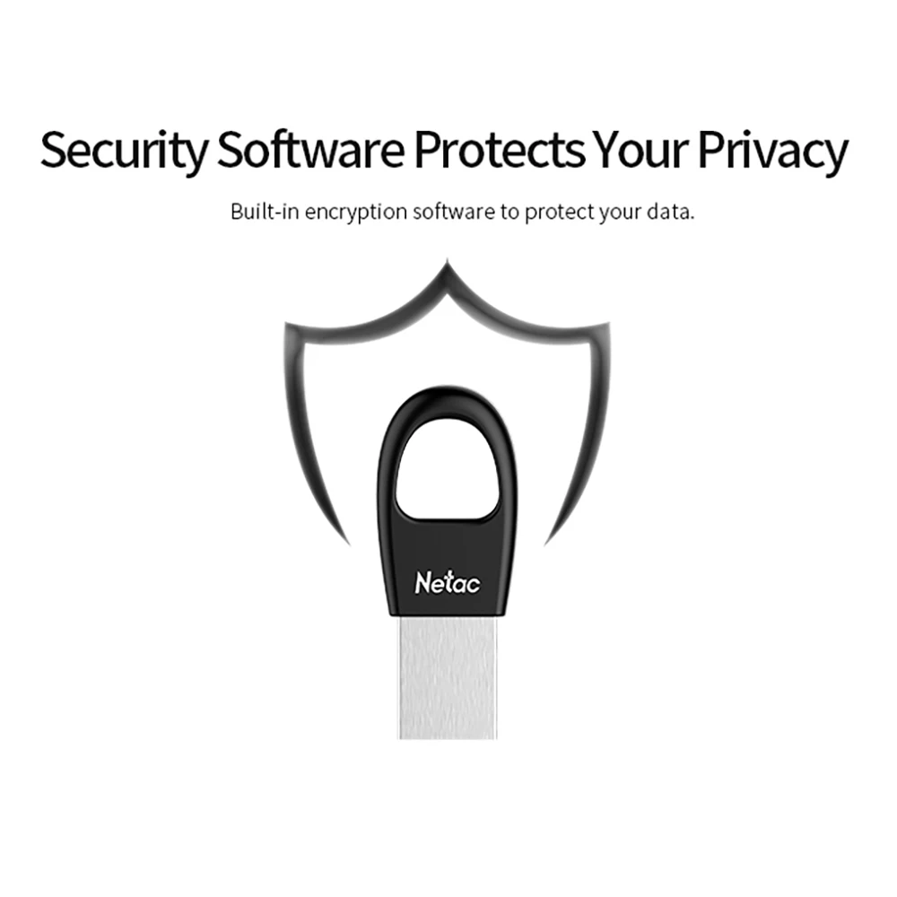 Netac Mini Size 44mm USB 2.0 Flash Disk 32GB Black 4g USB2.0 Drive Encrypted 32 64 GB Portable Pendrive 64GB With Ring | Компьютеры и