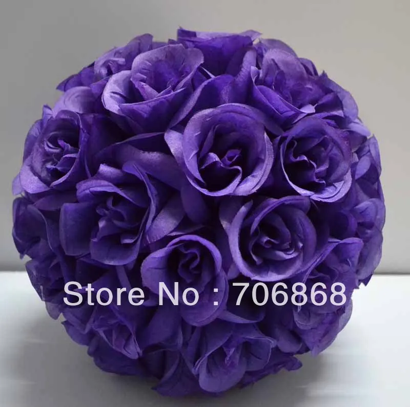 12 ''Упаковка из 10 темно фиолетовых цветов искусственный шелк целующийся