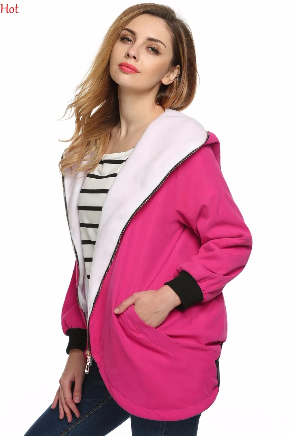 Новые осенние стильные женские пальто Необычные тонкие куртки с молнией и