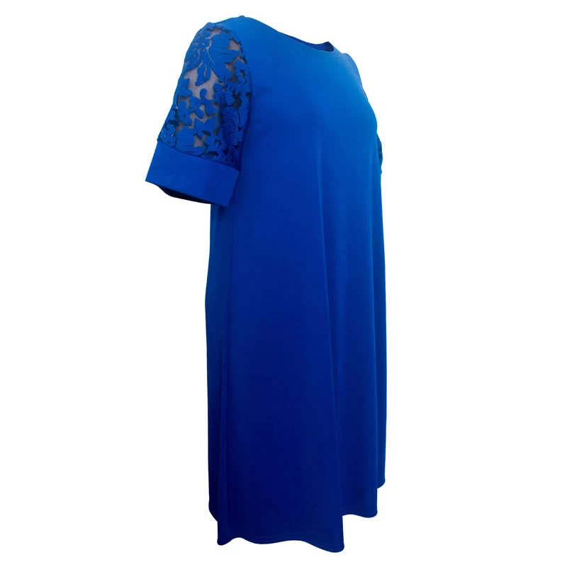 Женское платье повседневное однотонное с коротким рукавом винтажное большого