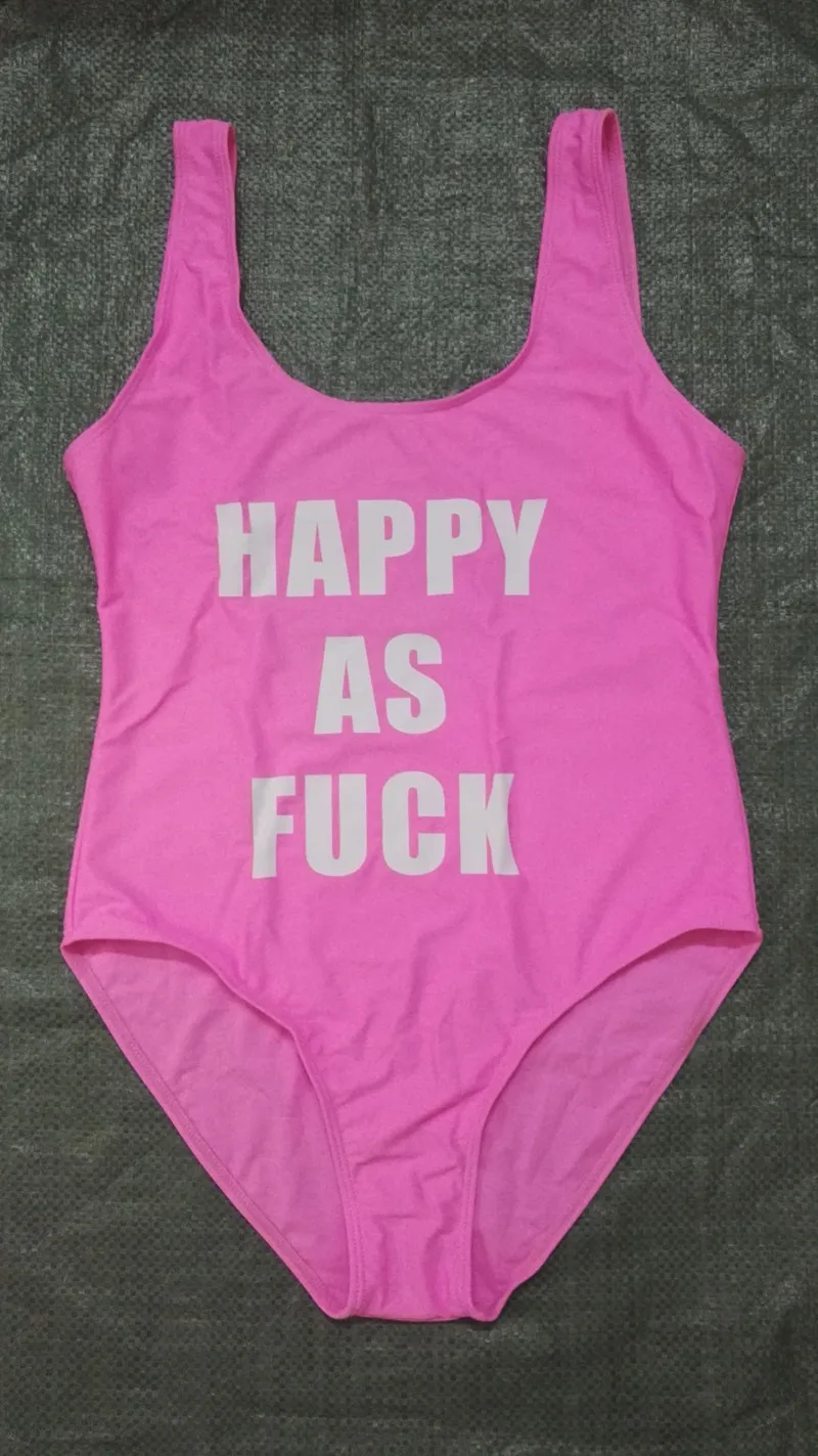 Счастливый как Забавный слитный купальник 2018 женские сексуальные монокини