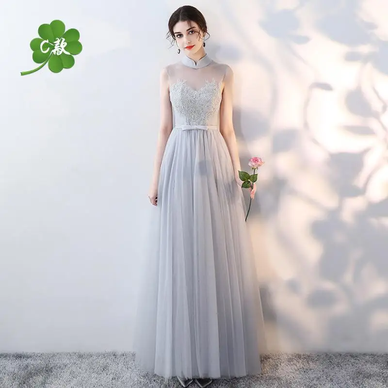 Свадебное платье подружки невесты Элегантное Длинное тонкое платье Qipao Улучшенный сеточный Ципао сексуальные платья для выпускного вечера Выпускные платья XS-XXL - Цвет: Style 9