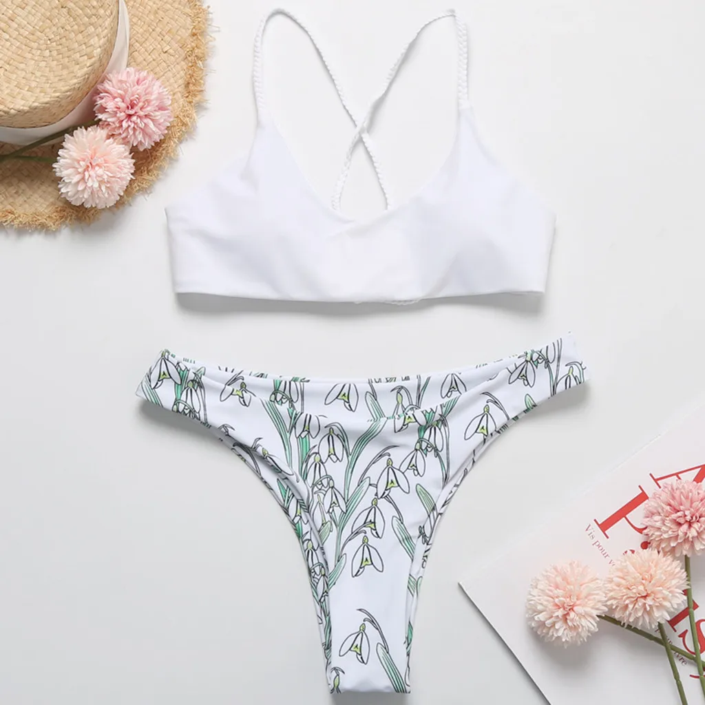 Купальный костюм сексуальный женский бюстгальтер с пуш-ап и подкладкой пляжный