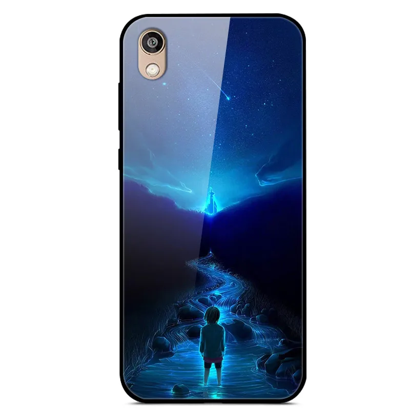 Чехол для Honor 8 S, чехол для huawei Honor 8 S, чехол из закаленного стекла с изображением планеты и космоса, чехол для huawei Honor 8 S 8 S KSE-LX9, чехол