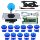 Светодиодная аркадная светодиодный SJ @ JX, комплект сделай сам, USB-кодировщик с нулевой задержкой, PC MAME Retropie, аркадный джойстик, контроллер, светодиодная кнопка