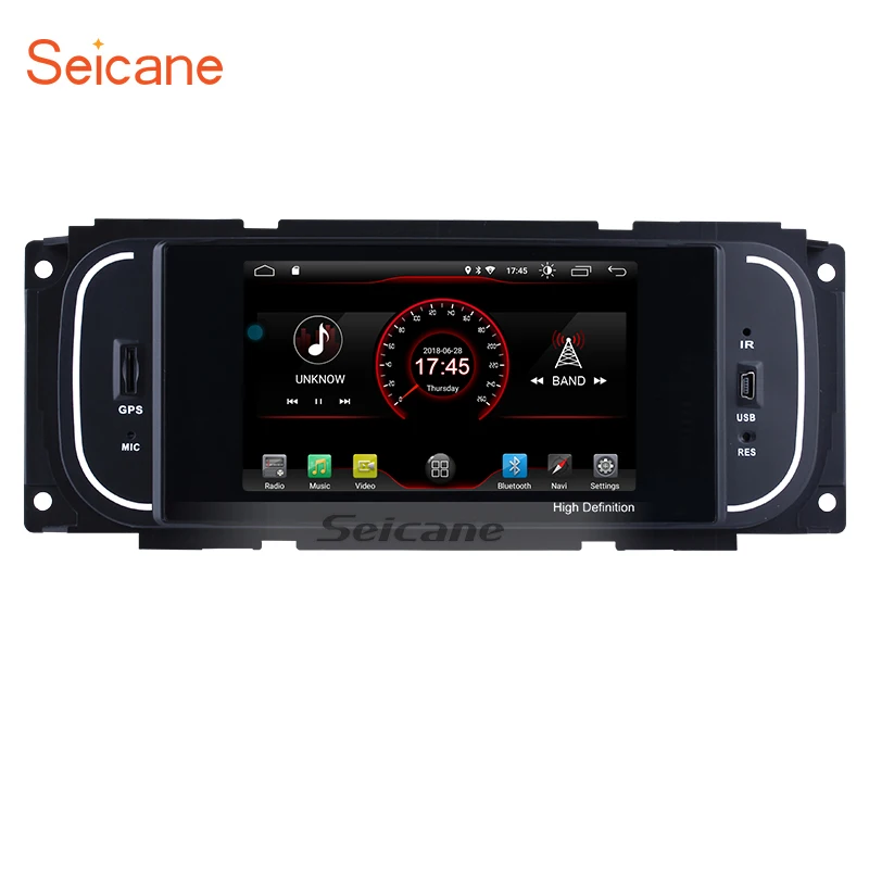 Автомагнитола Seicane мультимедийный проигрыватель на Android 8 1 один Din 5 дюймов 800*480 GPS