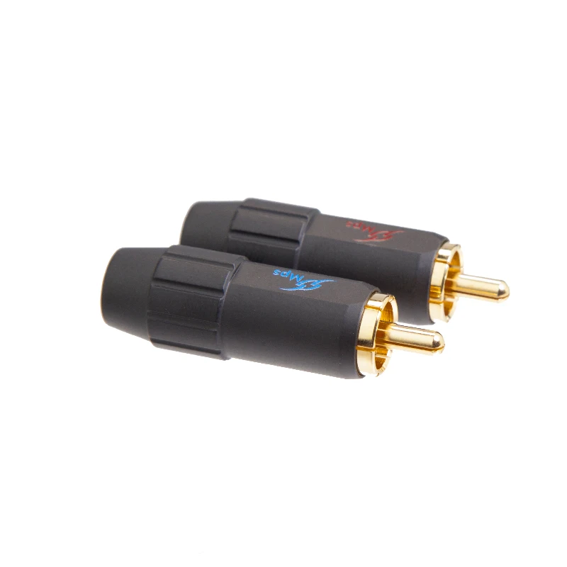 HiFi MPS Flat-8B HiFi медный RCA штекер 24 К позолоченный RCA штекер lotus head медный RCA штекер для 8 мм кабеля 1 пара