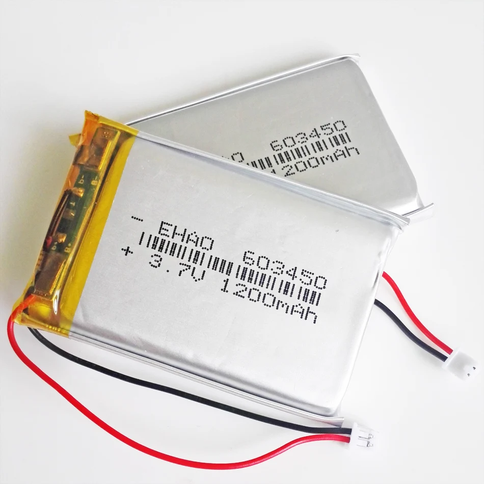 10 шт. 3 7 в 1200 мАч литий-полимерная LiPo аккумуляторная батарея JST 1 25 мм 2pin разъем для