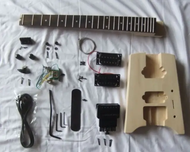 WT 1 Незаконченный DIY Электрогитара Комплект из липы корпус 2 двойной катушки