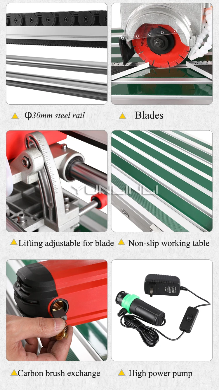 

Tile Vertical Cutter Automatic Multifunction Electric Tile Cutting Machine 45 Degree Infrared Tile Chamfered Edge Grinding 9011