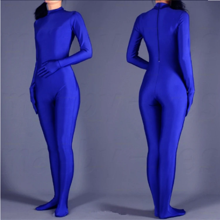 (SWH004) синий комбинезон Zentai из спандекса на все тело Облегающий костюм для