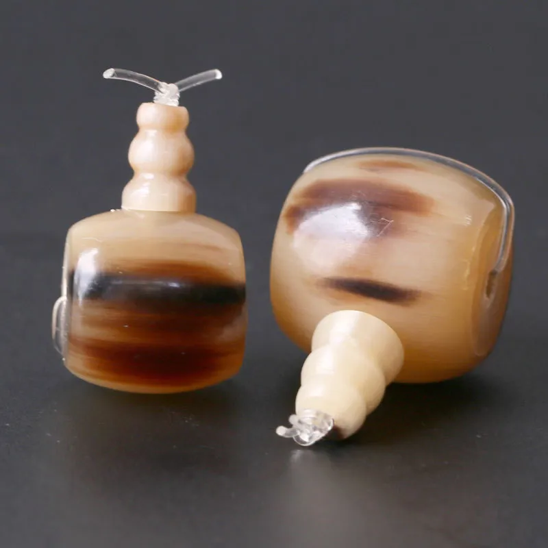 Натуральная кость быка тройник пагода разделитель бисера головы Будды Бусины