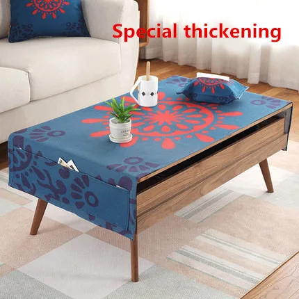

Cotton and linen coffee tablecloth. Waterproof and anti-hot tea table mat, rectangular table cloth