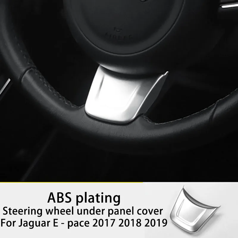 Серый ABS покрытие рулевого колеса панель Крышка автомобиля аксессуары для Jaguar E-pace - Название цвета: Серый