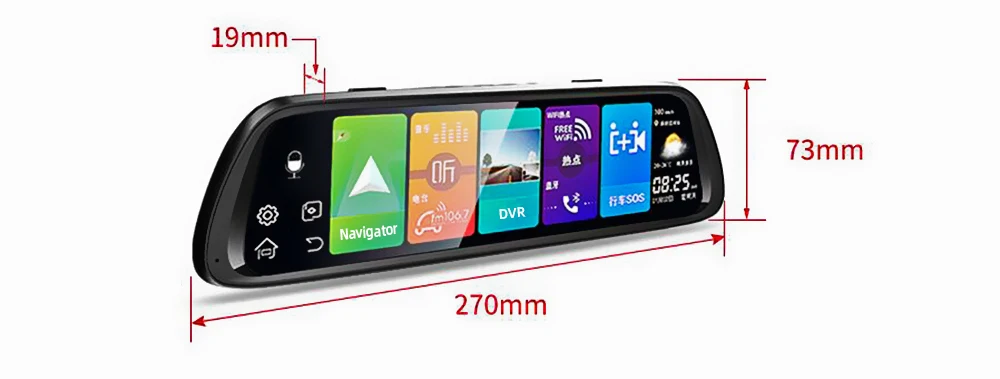 Bluavido 4G Android 8,1 Dash камера 10 дюймов зеркало заднего вида GPS навигация FHD 1080P Автомобильный видеорегистратор видео регистратор WiFi рекордер