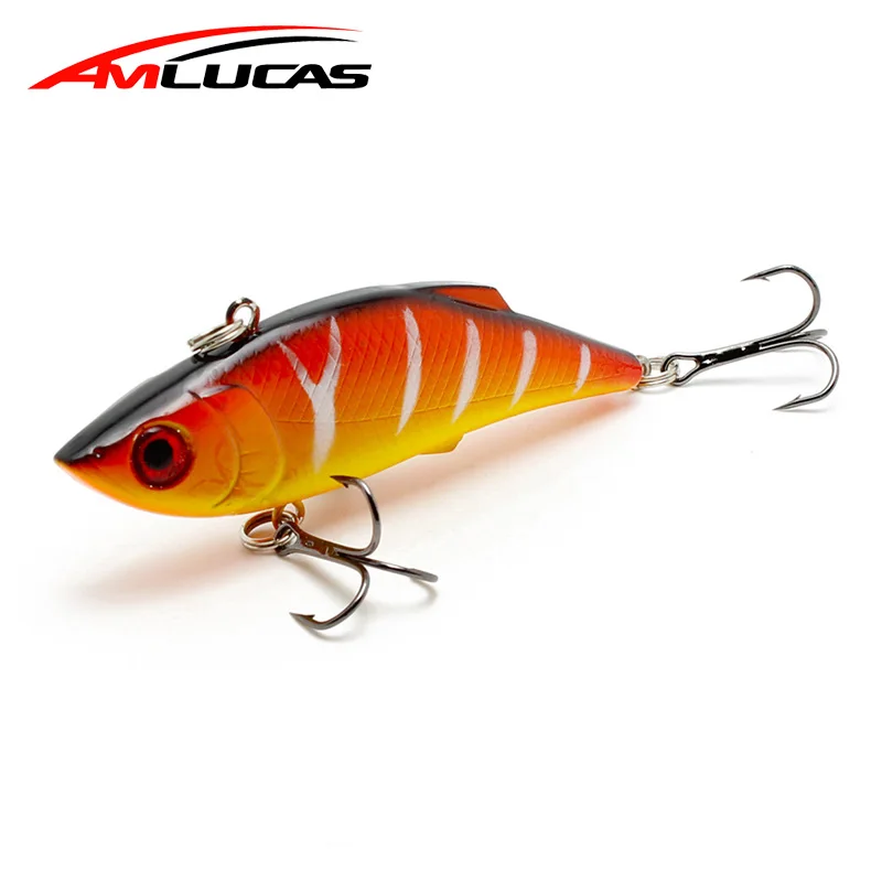 Amlucas твердая приманка Vib для рыбалки 7 5 см 10 г Pesca крючки рыбы искусственный воблер