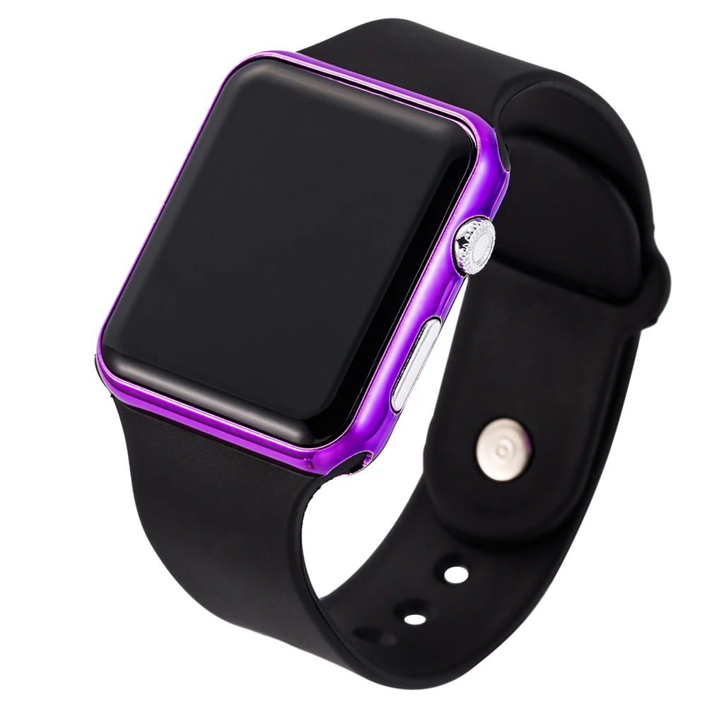 Женские цифровые спортивные часы со светодиодным дисплеем силиконовые Простые