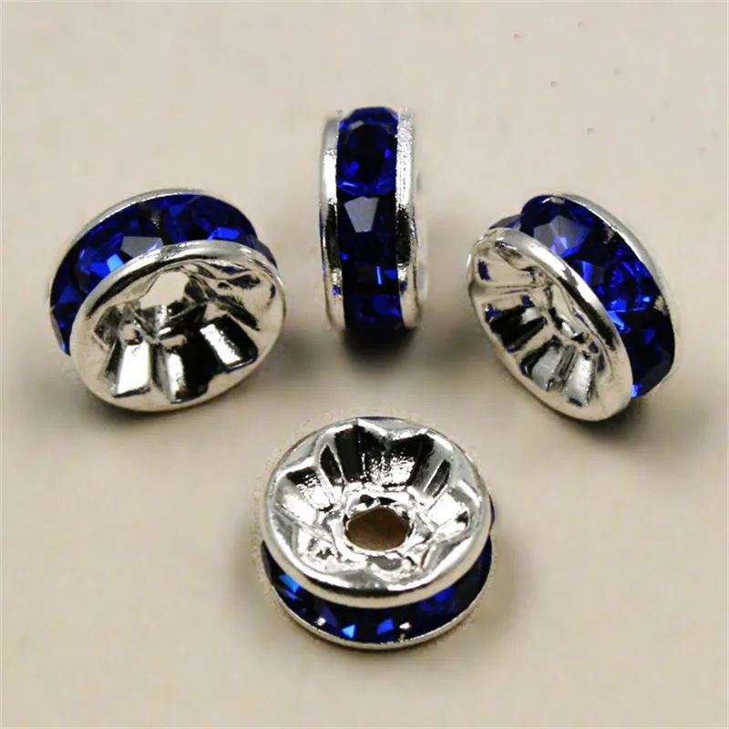 Европейские Бусины-разделители 8 мм 10 шт. стразы фурнитура для самостоятельного