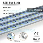 UV алюминиевый профиль 0,5 м Светодиодная лента luces 36 светодиодный s 8520 Светодиодная лента для кухни, гардероба, ювелирных изделий, витрины холодноготеплого белого цвета