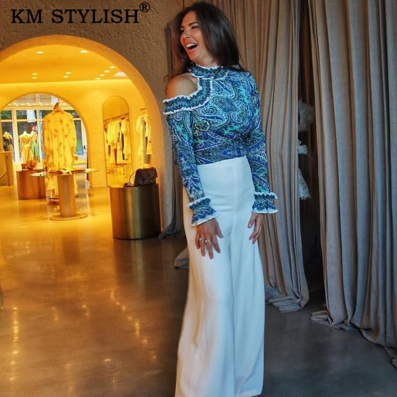 Женская облегающая блузка с открытыми плечами плиссированная обтягивающая