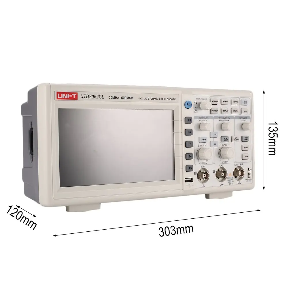 UNI-T UTD2052CL Digital Storage Oscilloscope 50MHz 2 Channels Record USB Waveform Generator Logic Analyzer Spectrum | Инструменты
