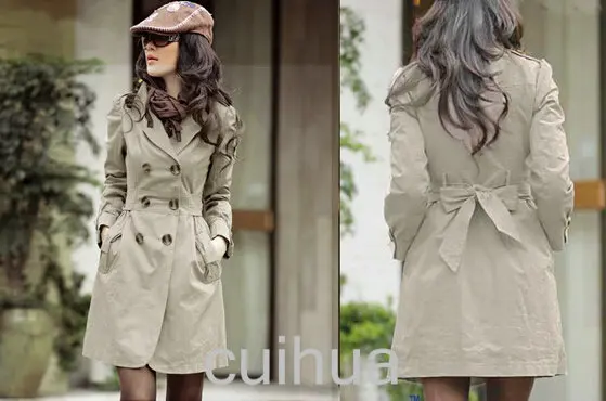 Factory direct 2014 spring new women long section of European and American women's wind coat Slim jacket wholesale | Женская одежда
