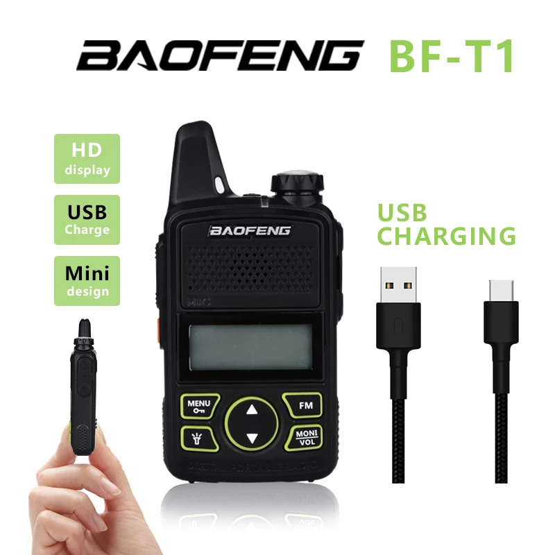 2 шт. Baofeng детская рация bf t1 uhf Портативный двухстороннее радио Любительское Си Би