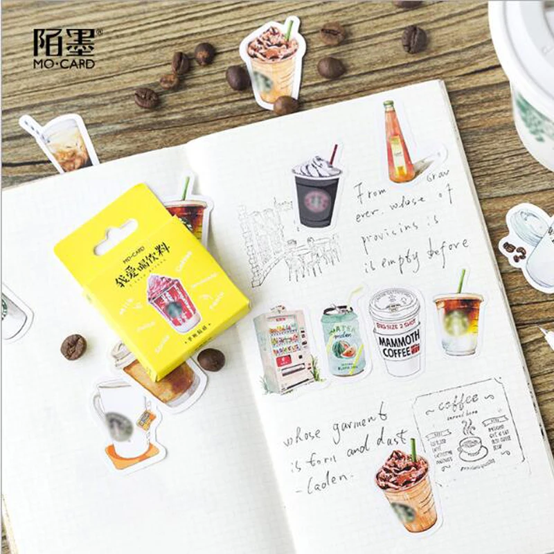 Милые наклейки с надписью I Love Drink Diary бумажная этикетка декоративные товары для