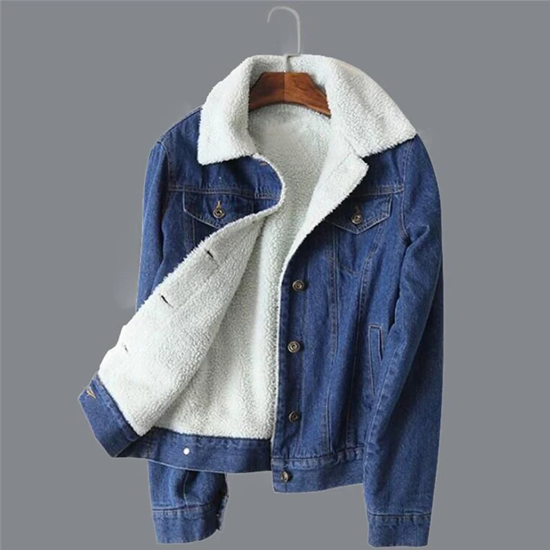Новинка 2020 зимние женские куртки джинсовое кашемировое пальто толстые шерстяные