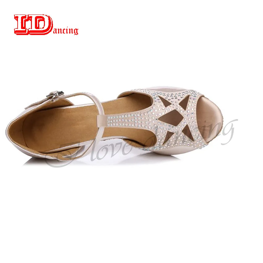 Женские танцевальные сандалии танцевальная обувь Стразы пикантные туфли для