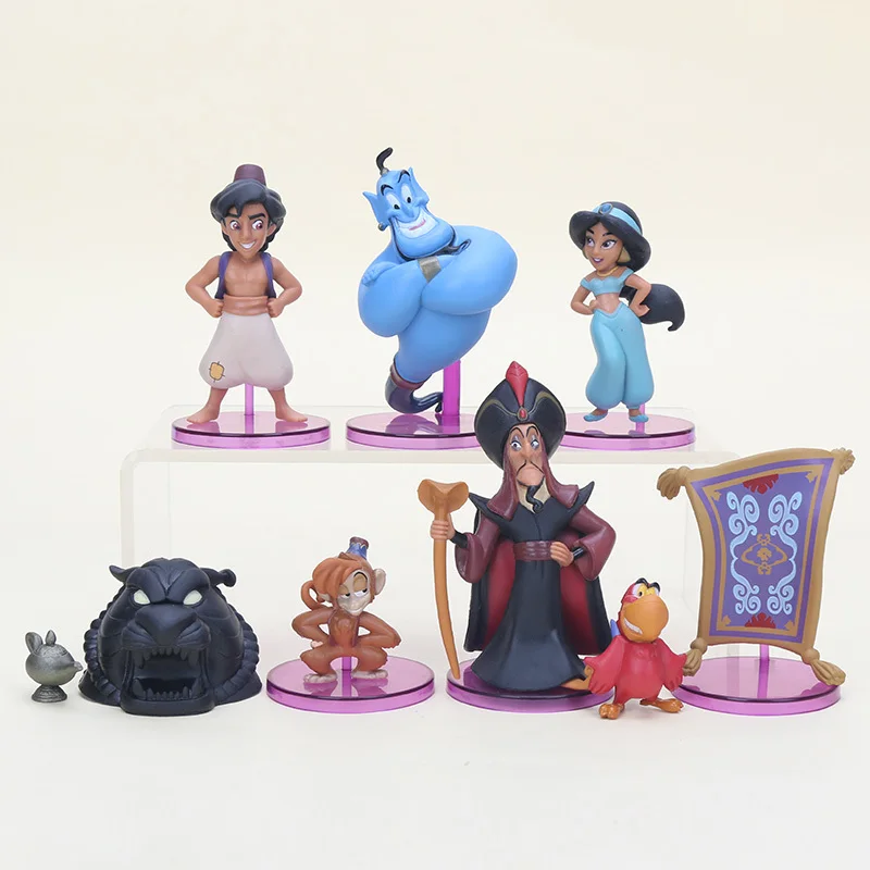 9 pz/набор figura giocattolo Aladino e La Aladdin Jasmine Male Scimmia Tigre del PVC фигурка героя модель Giocattolo 2 10