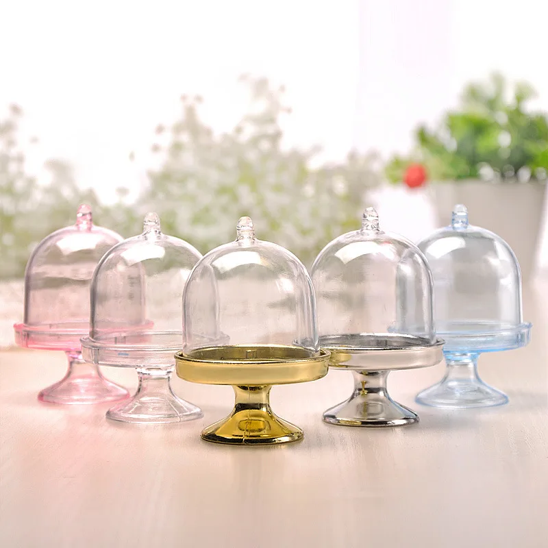 Прозрачные пластиковые подарочные коробки для конфет 12 штук свадебные макарон