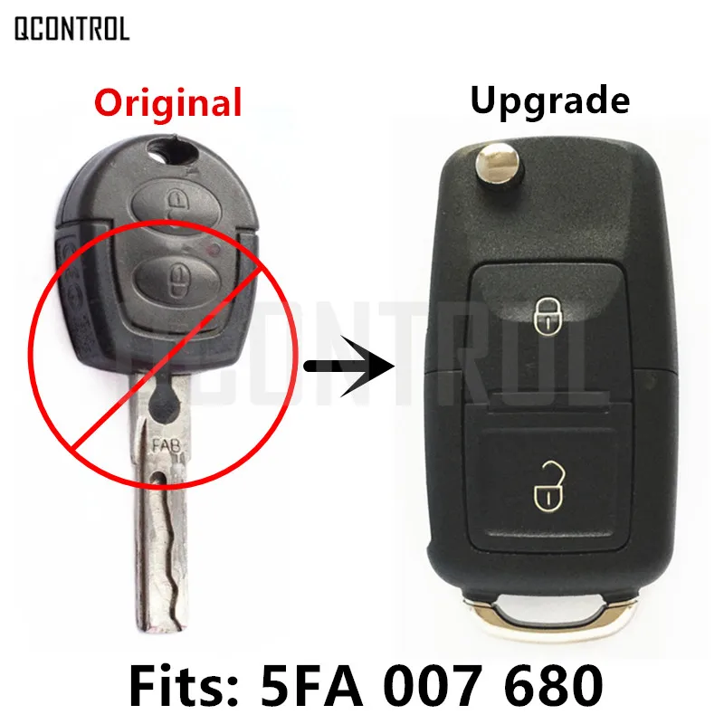 QCONTROL обновленный Автомобильный Дистанционный ключ для SKODA Octavia I 5FA 007680 433 МГц ID48