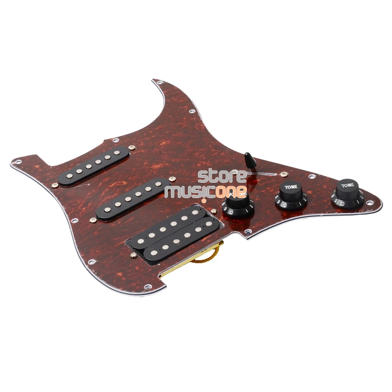 Многоцветная электрогитара Pickguard и черный SSH загружен Prewired scrachplate в сборе