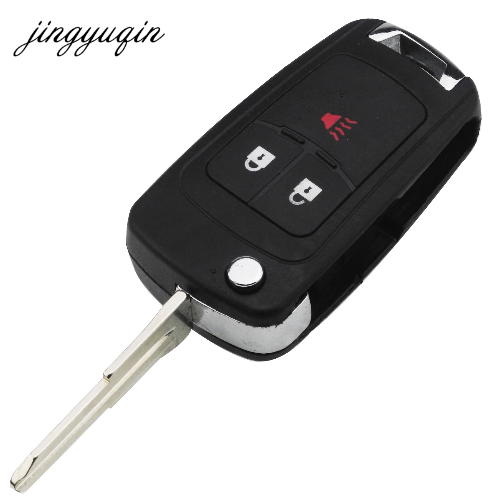 

jingyuqin 3 Buttons for Chevrolet Cruze Spark 2013 - 2015 Flip Folding Remote Car Key Case Shell Case Fob Left Blade Replacement