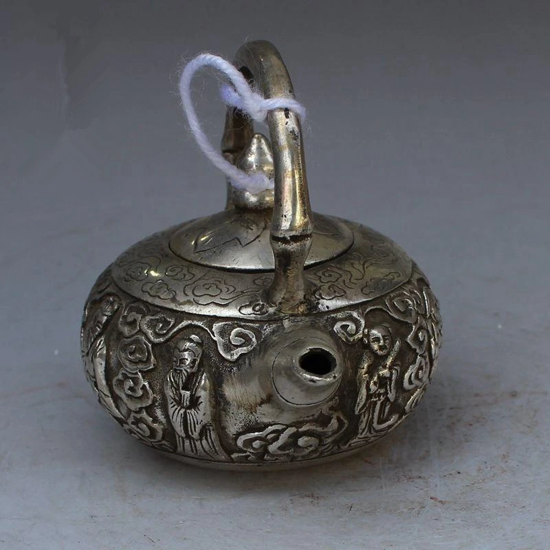 Китайский старинный Тибет yin8 xian украшение для чайника винный горшок