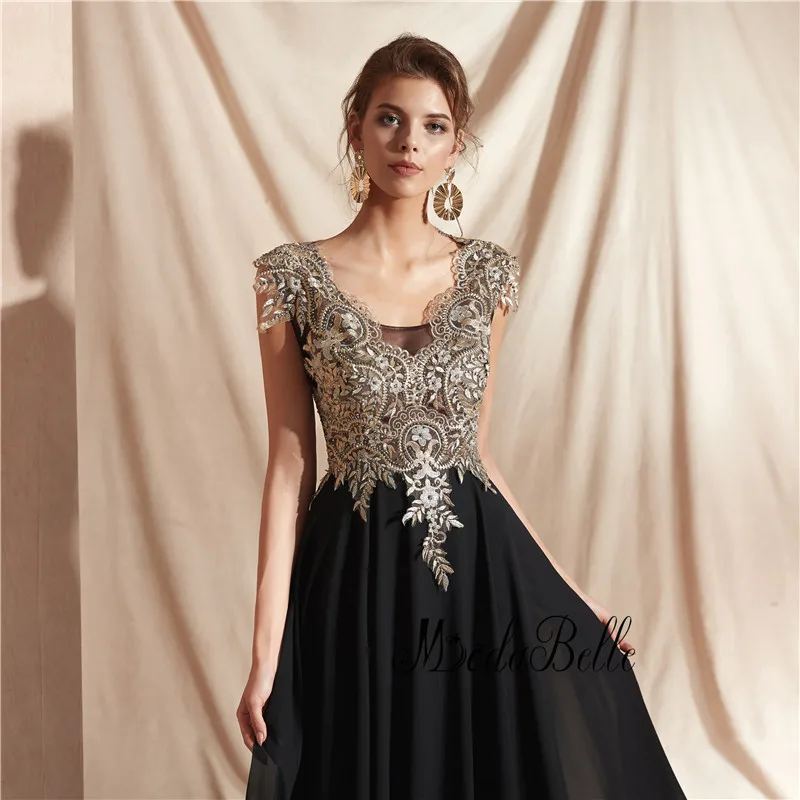 Женское шифоновое платье-трапеция modabelle черное платье для выпускного вечера с