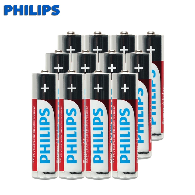 Philips 12 шт Высокая емкость 1 5 v сухие щелочные батарейки сильная Взрывозащищенная