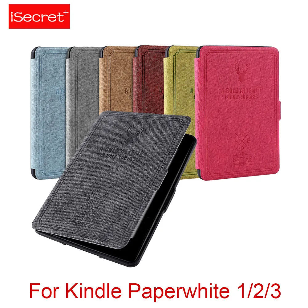 ISecret Kindle Paperwhite чехол с принтом оленя вверх силиконовый для Amazon Авто Режим