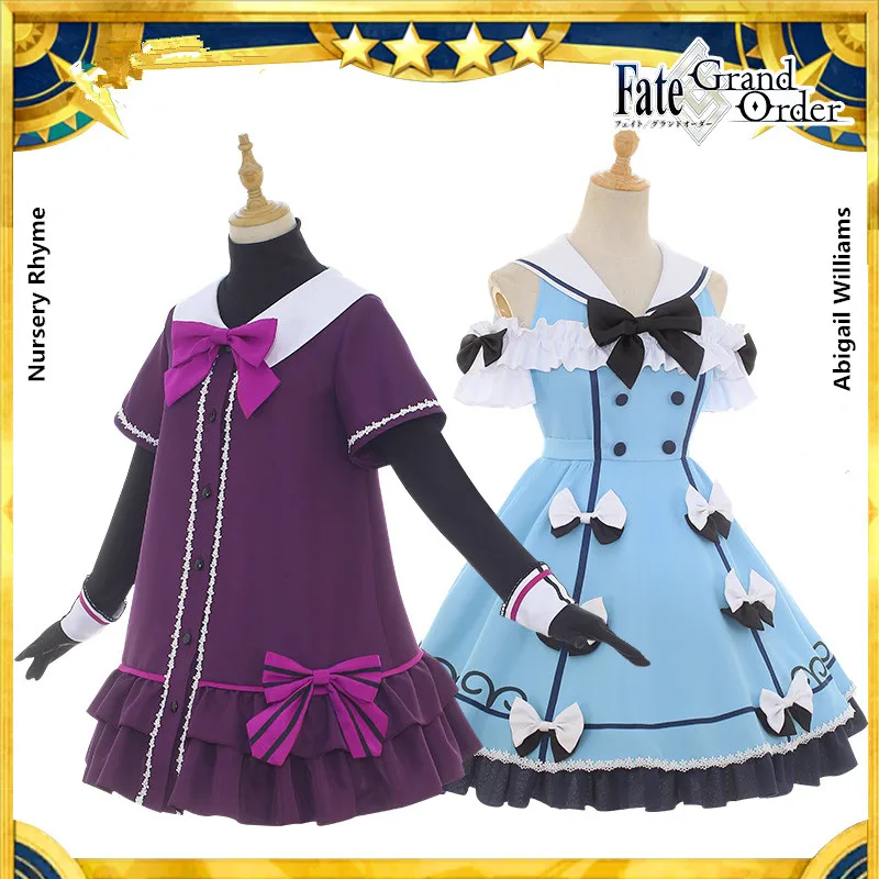 Аниме! Fate Grand Order Абигейл Вильямс детская рифма Косплей платье лолиты костюм на