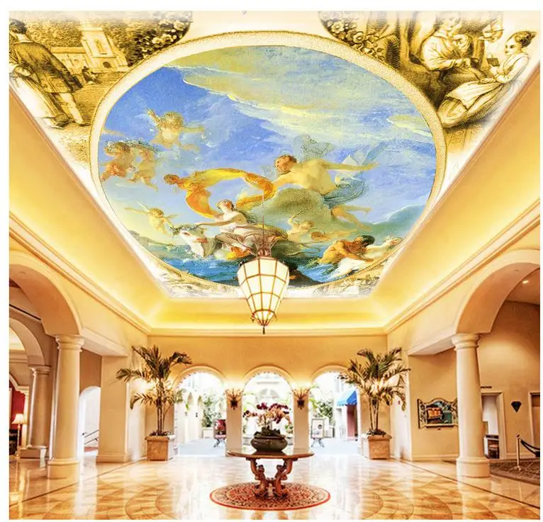 Настенные 3D обои с рисунком ангела потолочные для гостиной украшение дома|ceiling