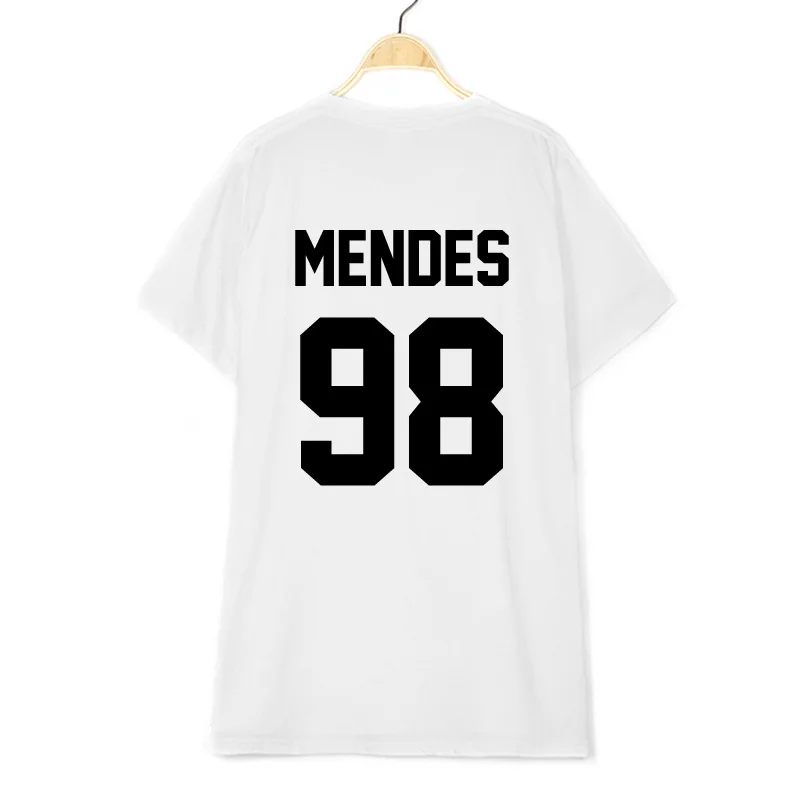 Модная футболка Shawn Mendes MENDES 98 футболки с буквенным принтом на спине для