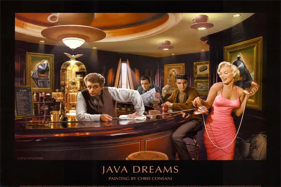 Настенный декор на заказ плакат с надписью Java Dreams Presley обои Secy Marilyn настенные