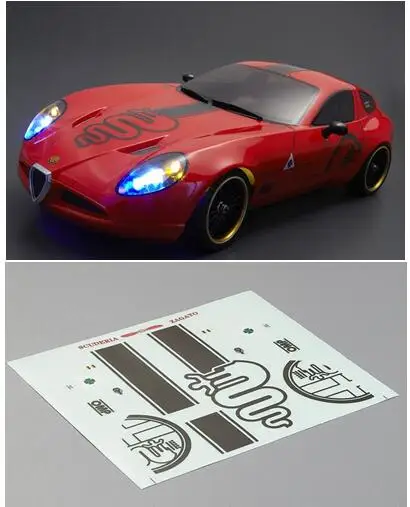 Наклейка на корпус 1:10 Alfa Romeo TZ3 Rally Sail Flower наклейка для KillerBody HSP Redcat Tamiya KYOSHO 3R FS