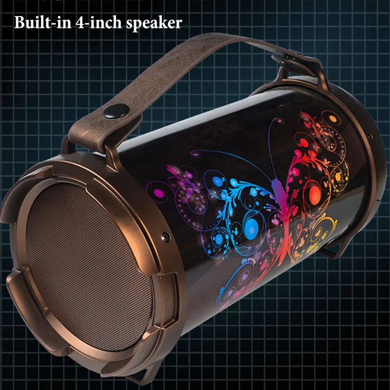 Outdoor Sport Super Bass Wireless Bluetooth Speaker Portable Subwoofer Hifi System Music Surround Carving |