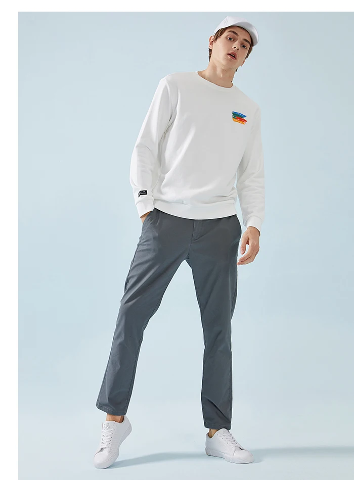 SEMIR мужские брюки-Чино стандартного кроя, хлопковые брюки-чиносы, прямые брюки, брюки с эластичной резинкой на талии в повседневном стиле для весны и осени