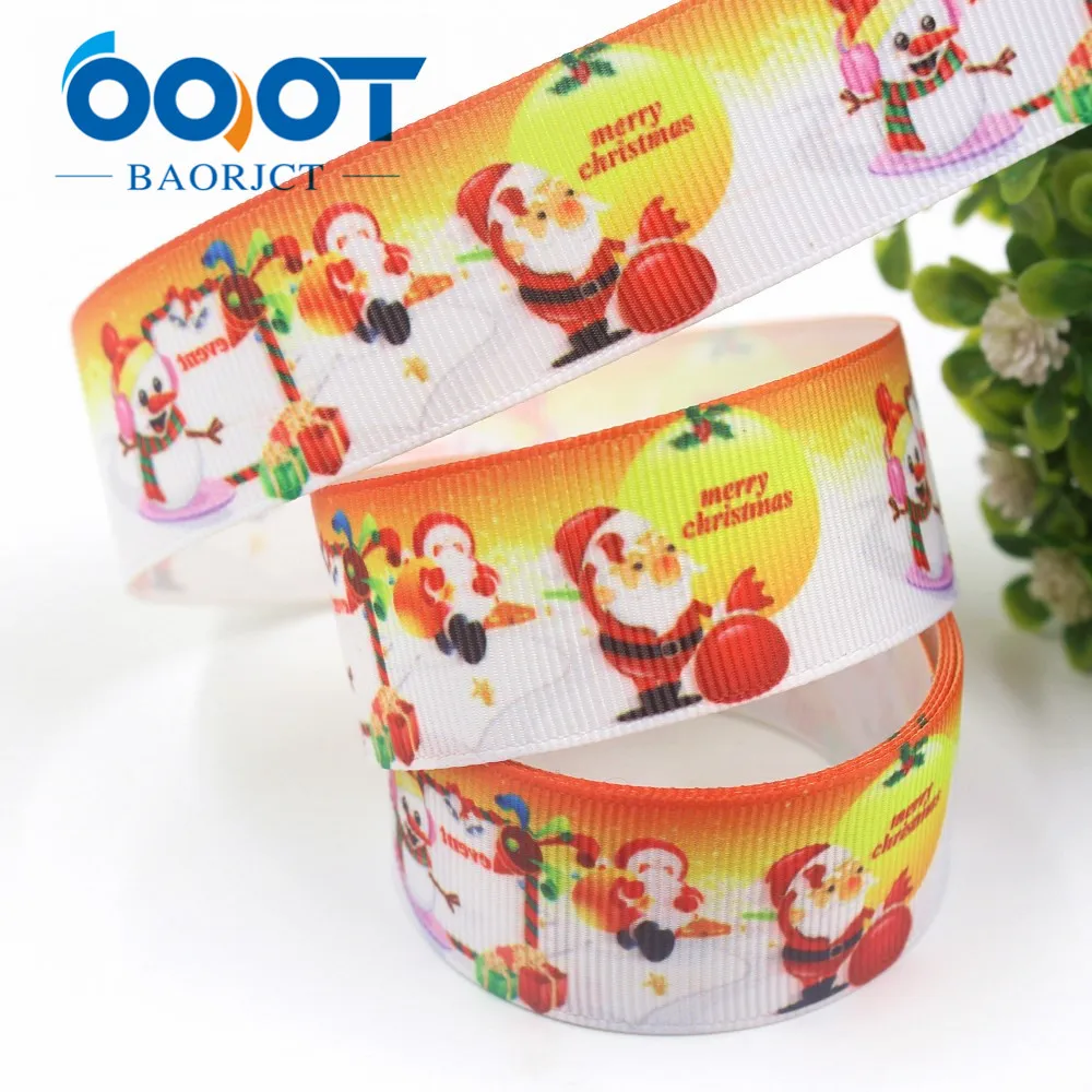 Рождественская серия OOOT BAORJCT ленты из мультфильма грогрен 25 мм 10 ярдов аксессуары